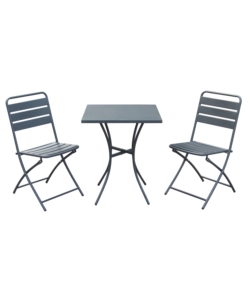 SET DA GIARDINO ESSENZA "BISTROT" IN ACCIAIO ANTRACITE 2 SEDIE 1 TAVOLO
