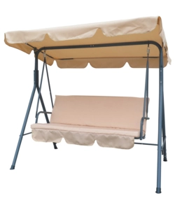 DONDOLO DA ESTERNO ESSENZA "LINEAR" 3 POSTI BEIGE 170X110X153 CM