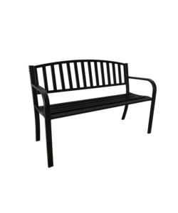 PANCHINA DA GIARDINO ESSENZA "HOLLYWOOD" IN ACCIAIO NERO 120X50X75 CM