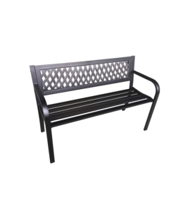 PANCHINA DA GIARDINO ESSENZA "BOULEVARD" IN ACCIAIO NERO 120X50X75 CM