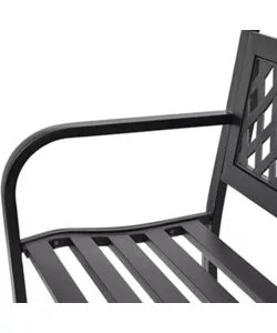 PANCHINA DA GIARDINO ESSENZA "BOULEVARD" IN ACCIAIO NERO 120X50X75 CM