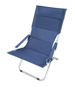 SDRAIO DA GIARDINO ESSENZA "CAPRI" IN ACCIAIO E PVC BLU 87X86X60 CM