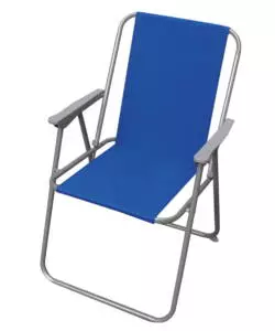 SEDIA DA GIARDINO ESSENZA "RELAX" IN ACCIAIO E PVC BLU 53X47X76 CM