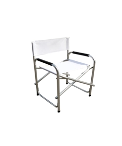SEDIA DA GIARDINO ESSENZA "REGISTA" IN ALLUMINIO E PVC BIANCA 47X57X79 CM