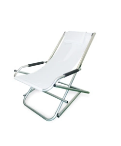 SDRAIO DA GIARDINO ESSENZA "ELBA" IN ALLUMINIO E PVC BIANCO 60X97X70 CM