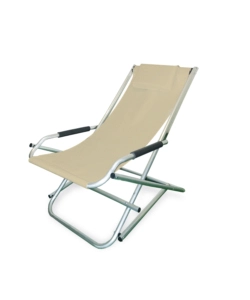 SDRAIO DA GIARDINO ESSENZA "ELBA" IN ALLUMINIO E PVC BEIGE 60X97X70 CM