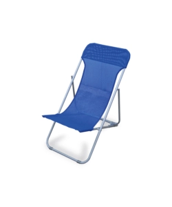 SDRAIO DA GIARDINO ESSENZA "BEACH" IN ACCIAIO E TEXTILENE BLU 45X72X70 CM