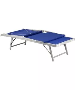 LETTINO PRENDISOLE RECLINABILE ESSENZA "IBIZA" IN ALLUMINIO E TEXTILENE BLU 183X59X36 CM