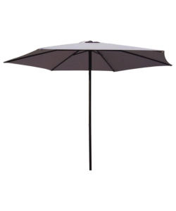 OMBRELLONE DA GIARDINO ROTONDO PUSH UP ESSENZA IN POLIESTERE GRIGIO 3X3 MT