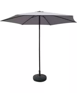OMBRELLONE DA GIARDINO ROTONDO PUSH UP ESSENZA IN POLIESTERE GRIGIO 3X3 MT