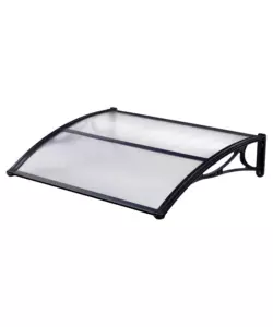 PENSILINA ESSENZA IN POLICARBONATO TRASPARENTE PROFILO CENTRALE NERO 120X80 CM
