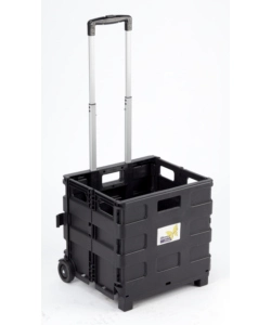 CARRELLO TRASPORTO CON CASSA PIEGHEVOLE PORTATA 25 KG ESSENZA 38X33X87 CM