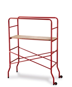 TRABATELLO ESSENZA "HOBBY" IN METALLO ROSSO 62X147X167 CM