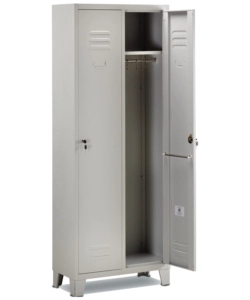 ARMADIETTO SPOGLIATOIO ESSENZA IN METALLO 2 POSTI 68,5X33X180 CM