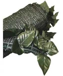 SIEPE ARTIFICIALE ESSENZA IN PVC CON FOGLIE LAURO E RETE OMBREGGIANTE 300X100 CM