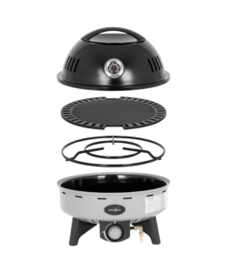 BARBECUE A GAS PORTATILE BRUNNER "DEVIL BBQRUISER HT 30" CON GRIGLIA REVERSIBILE ø47 CM