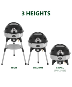 BARBECUE A GAS PORTATILE BRUNNER "DEVIL BBQRUISER HT 30" CON GRIGLIA REVERSIBILE ø47 CM