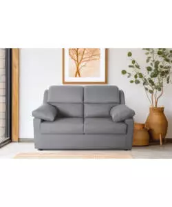 DIVANO 2 POSTI BELLAHOME "FIRENZE" GRIGIO TESSUTO SFODERABILE E ANTIMACCHIA, 150X95X93 CM
