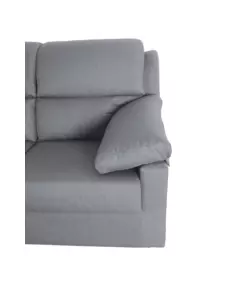 DIVANO 2 POSTI BELLAHOME "FIRENZE" GRIGIO TESSUTO SFODERABILE E ANTIMACCHIA, 150X95X93 CM
