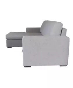 DIVANO CON PENISOLA REVERSIBILE BELLAHOME "BOLOGNA" BEIGE TESSUTO SFODERABILE E ANTIMACCHIA, 235X165X88 CM