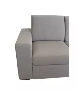 DIVANO CON PENISOLA REVERSIBILE BELLAHOME "BOLOGNA" BEIGE TESSUTO SFODERABILE E ANTIMACCHIA, 235X165X88 CM