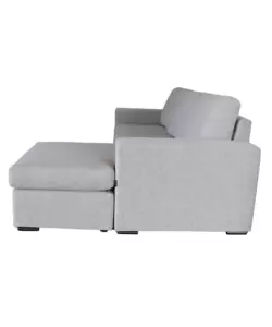 DIVANO CON PENISOLA REVERSIBILE BELLAHOME "BOLOGNA" BEIGE TESSUTO SFODERABILE E ANTIMACCHIA, 235X165X88 CM