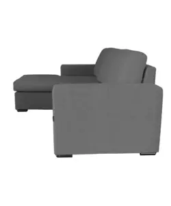 DIVANO CON PENISOLA REVERSIBILE BELLAHOME "BOLOGNA" GRIGIO TESSUTO SFODERABILE E ANTIMACCHIA, 235X165X88 CM