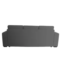 DIVANO CON PENISOLA REVERSIBILE BELLAHOME "BOLOGNA" GRIGIO TESSUTO SFODERABILE E ANTIMACCHIA, 235X165X88 CM