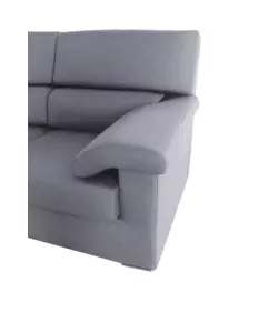 DIVANO 2 POSTI BELLAHOME "VENEZIA" GRIGIO TESSUTO SFODERABILE E ANTIMACCHIA, 160X93X93 CM