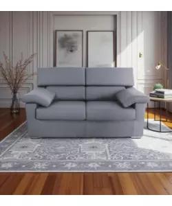 DIVANO 2 POSTI BELLAHOME "VENEZIA" GRIGIO TESSUTO SFODERABILE E ANTIMACCHIA, 160X93X93 CM