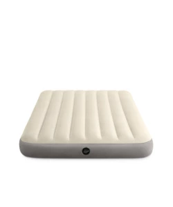MATERASSO PIAZZA E MEZZA GONFIABILE INTEX "AIRBED DURA-BEAM SINGLE-HIGH" CREMA 137X191X25 CM - COD. 64102