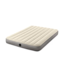 MATERASSO MATRIMONIALE GONFIABILE INTEX "AIRBED DURA-BEAM SINGLE-HIGH" CREMA 152X203X25 CM - COD. 64103