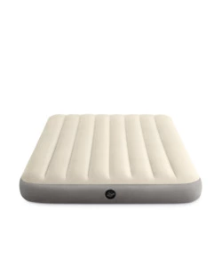MATERASSO MATRIMONIALE GONFIABILE INTEX "AIRBED DURA-BEAM SINGLE-HIGH" CREMA 152X203X25 CM - COD. 64103