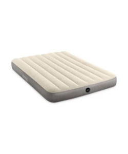 MATERASSO MATRIMONIALE GONFIABILE INTEX "AIRBED DURA-BEAM SINGLE-HIGH" CREMA 152X203X25 CM - COD. 64103