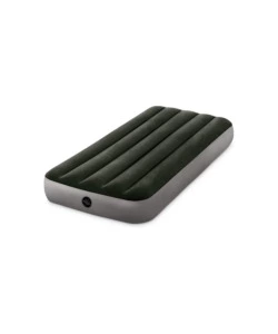 MATERASSO MEZZA PIAZZA GONFIABILE INTEX "AIRBED DURA-BEAM STANDARD PRESTIGE DOWNY" VERDE 76X191X25 CM - COD. 64106