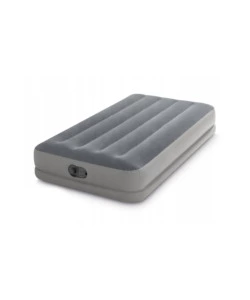 MATERASSO SINGOLO GONFIABILE INTEX "AIRBED DURA-BEAM PRESTIGE MID-RISE" CON POMPA USB INCORPORATA GRIGIO 99X191X30 CM - COD. 64112