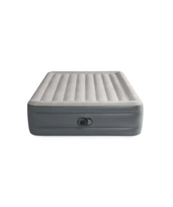 MATERASSO MATRIMONIALE AUTOGONFIANTE INTEX "AIRBED DURA-BEAM ESSENTIAL REST" CON POMPA ELETTRICA INCORPORATA GRIGIO 152X203X46 CM - COD. 64126ND