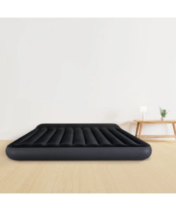 MATERASSO MATRIMONIALE GONFIABILE INTEX "AIRBED DURA-BEAM PILLOW REST CLASSIC" BLU SCURO 183X203X25 CM - COD. 64144