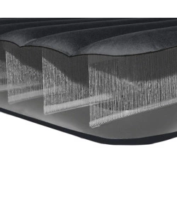 MATERASSO MATRIMONIALE GONFIABILE INTEX "AIRBED DURA-BEAM PILLOW REST CLASSIC" BLU SCURO 152X203X25 CM - COD. 64150ND