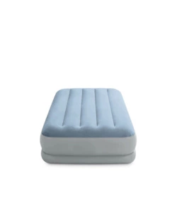 MATERASSO SINGOLO AUTOGONFIANTE INTEX "AIRBED DURA-BEAM MID-RISE COMFORT" AZZURRO CON POMPA USB INCORPORATA 99X191X36 CM - COD. 64157