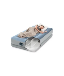 MATERASSO SINGOLO AUTOGONFIANTE INTEX "AIRBED DURA-BEAM MID-RISE COMFORT" AZZURRO CON POMPA USB INCORPORATA 99X191X36 CM - COD. 64157