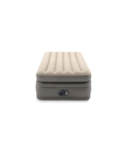 MATERASSO SINGOLO AUTOGONFIANTE INTEX "AIRBED DURA-BEAM PRIME COMFORT ELEVATED" CON POMPA ELETTRICA INCORPORATA BEIGE 99X191X51 CM - COD. 64162ND