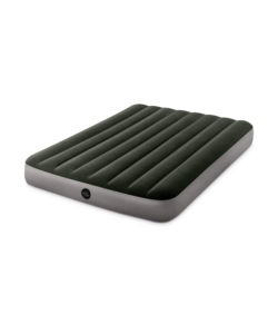 MATERASSO PIAZZA E MEZZA GONFIABILE INTEX "AIRBED DURA-BEAM STANDARD PRESTIGE DOWNY" CON POMPA A BATTERIA VERDE 137X191X25 CM - COD. 64778