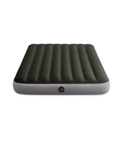 MATERASSO PIAZZA E MEZZA GONFIABILE INTEX "AIRBED DURA-BEAM STANDARD PRESTIGE DOWNY" CON POMPA A BATTERIA VERDE 137X191X25 CM - COD. 64778