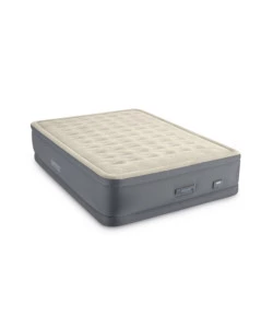 MATERASSO MATRIMONIALE AUTOGONFIANTE INTEX "AIRBED DURA-BEAM PREMAIRE II" CON POMPA ELETTRICA INCORPORATA, PORTA USB E CONTROLLO TRAMITE APP BEIGE 152X203X46 CM - COD. 64926