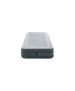 MATERASSO SINGOLO AUTOGONFIANTE INTEX "AIRBED DURA-BEAM COMFORT-PLUSH MID-RISE" CON POMPA ELETTRICA INTEGRATA GRIGIO 99X191X33 CM - COD. 67766ND