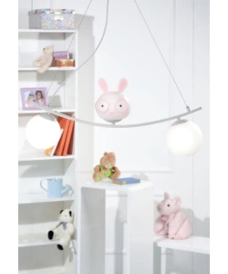 LAMPADA A SOSPENSIONE LED ONLI "BUNNY" 2 LUCI ROSA