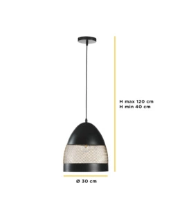 LAMPADARIO ONLI "POLLY" NERA, E27