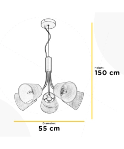 LAMPADARIO ONLI "ASIA" 5 LUCI, E14
