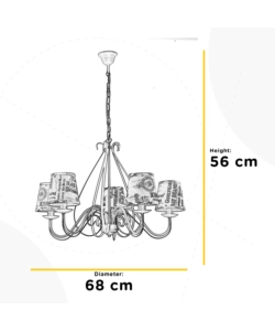 LAMPADARIO ONLI "POLETTE" 5 LUCI, E14